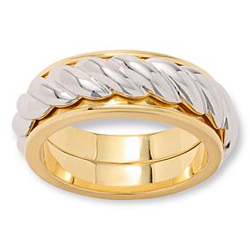 Fiorenza 18K Gold-Plated Sterling Silver Spinner Ring 