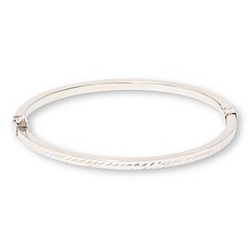 Fiorenza Gold-Plated Diamond-Cut Bangle Bracelet