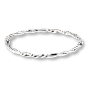 Fiorenza Gold-Plated Polished Twist Oval Bangle Bracelet