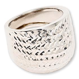 Fiorenza Graduated Diamond-Cut Textured Ring 