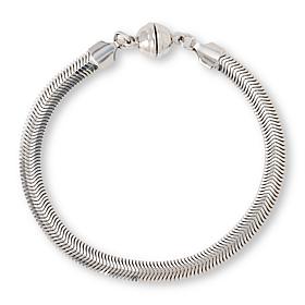 Fiorenza Jewelry Flat Snake Chain Magnetic Clasp Bracelet
