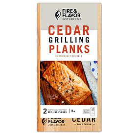 Fire & Flavor FFPD192 11" Cedar Grilling Plank 2-Pack