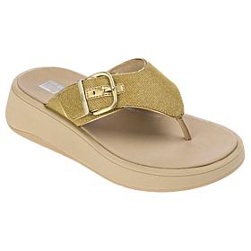 FitFlop® F-Mode Buckle Shimmerlux Flatform Sandals
