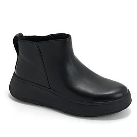 FitFlop F-Mode Leather/Suede Flatform Zip Ankle Boot