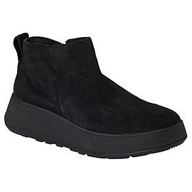 FitFlop F-Mode Suede Flatform Zip Ankle Boots