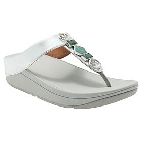 FitFlop Fino Leather Toe-Post Sandals