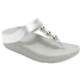 FitFlop Fino Mirror Metallic Leather Toe-Post Sandal