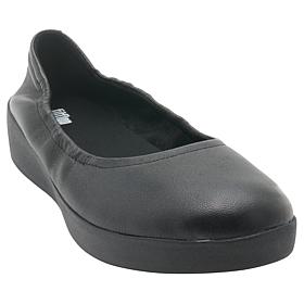 FitFlop Flowform Leather Metallic Ballerina Flat