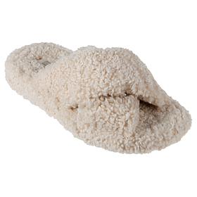 FitFlop iQushion D-Luxe Padded Teddy Cross Slides