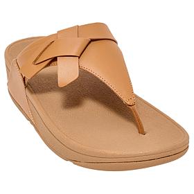FitFlop Lulu Folded Knot Leather Toe-Post Sandal