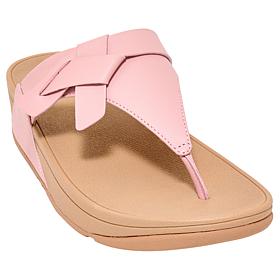 FitFlop Lulu Folded Knot Leather Toe-Post Sandal