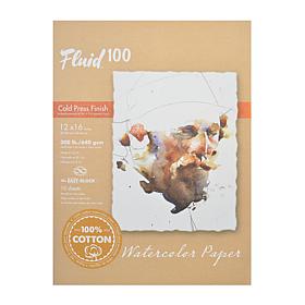 Fluid 100 Watercolor Paper EZ Blocks Cold Press 12" x 16" 300 lb.