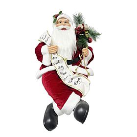 Fraser Hill Farm 35-in. Animated Musical Sitting Santa Claus with G...