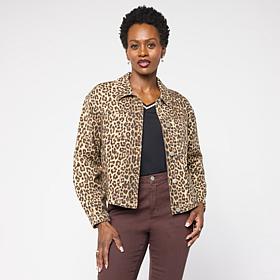 G by Giuliana Animal Print or Solid Color Denim Jacket