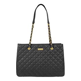 G by Giuliana Black Label Diamond Quilted Leather Tote