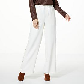 G by Giuliana Black Label Stretch Twill Side Snap Pant