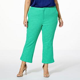 G by Giuliana Black Label Tweed Kick Boot Crop Pant