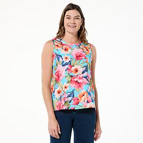 G by Giuliana Court to Resort Embellished Print Tank