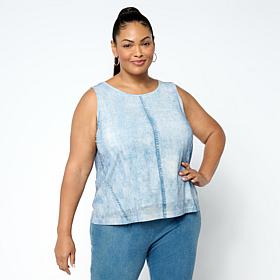 G by Giuliana Denim Like Stretch Top