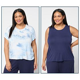 G by Giuliana EcoLuxe 2-pack Tee and Tank Set