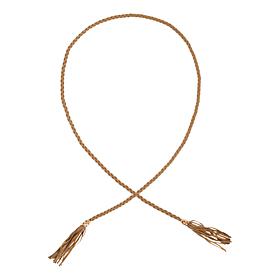 G by Giuliana Faux Leather Braided Tassel Belt