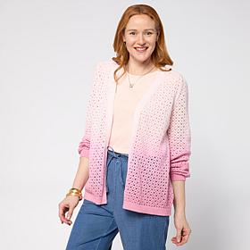 G by Giuliana Fully Fashioned Sweater Ombre Cardigan