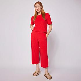 G by Giuliana Paradise Sun Terry Knit Top and Pant Set 