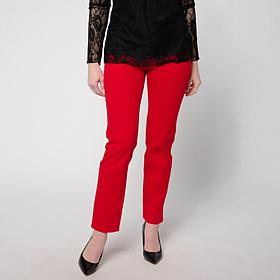 G by Giuliana Print and Solid Straight Leg Jean