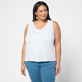G by Giuliana Ribbed Knit V-Neck Tank
