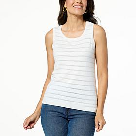 G by Giuliana Shadow Striped Knit Tank