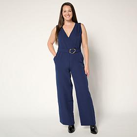 G by Giuliana Sleeveless Crossover Jumpsuit