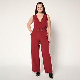 G by Giuliana Sleeveless Crossover Jumpsuit