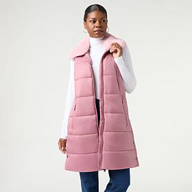 G by Giuliana Solid Puffer Vest with Channel