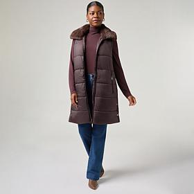 G by Giuliana Solid Puffer Vest with Channel