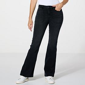 G by Giuliana Stretch EcoChic Denim High-Rise Flared-Leg Jean