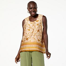 G by Giuliana Textured Satin Tank Top