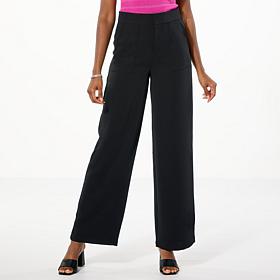 G by Giuliana Woven Crepe Wide-Leg Cargo Pant