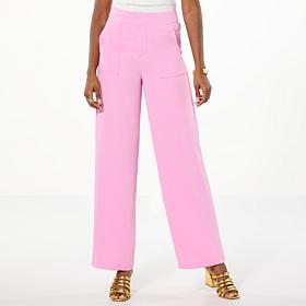 G by Giuliana Woven Crepe Wide-Leg Cargo Pant