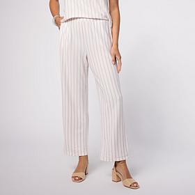 G by Guiliana Striped Sweater Knit Crop Pant