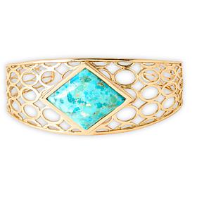 GemHues Bronze Lattice Adjustable Cuff Bracelet