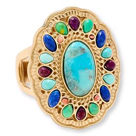 GemHues Multigemstone Bronze Statement Ring