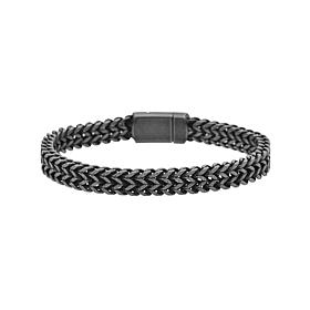 Geoffrey Beene Men's Stainless Steel Franco Chain Double-Row Bracelet