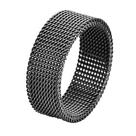 Geoffrey Beene Men's Stainless Steel Mesh Ring