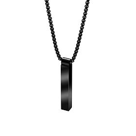 Geoffrey Beene Men's Stainless Steel Polished Vertical Bar Necklace