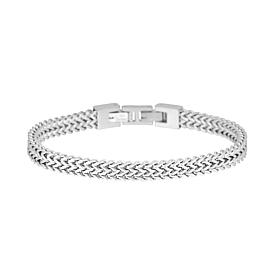 Geoffrey Beene Stainless Steel Double Franco Chain Bracelet