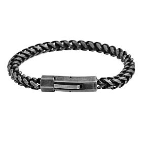 Geoffrey Beene Stainless Steel Franco Chain 8-3/4" Bracelet