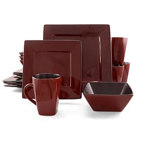 Gibson Kiesling 16-piece Hard Square Dinnerware Set