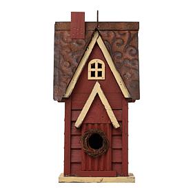 Glitzhome 12" Distressed Solid Wood Cottage Birdhouse