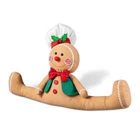 Glitzhome 27'' Christmas Fabric Gingerbread Man Doorstop