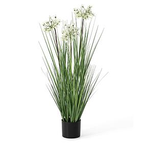 Glitzhome 3.25' Onion Grass Artificial Plants in Pot